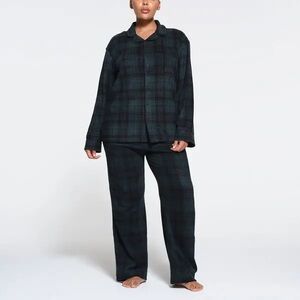 Skims Unisex Fleece Sleep Set Cypress Plaid